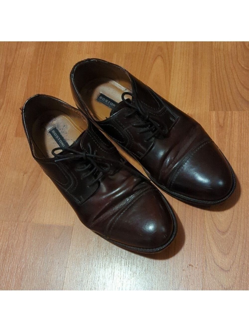 Bostonian Dress Shoes Mens Size 9.5 Cherry Red Brown Leather